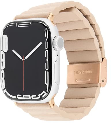 Case-Mate Apple Watch Armband 42 mm, 41 mm, 40 mm, 39 mm, veganes Leder-Ersatzband für Damen und Herren, kompatibel mit iWatch Serie 10/9/8/7/6/5/4/3/2/1/SE, gravierter Verschluss, Signature Ridge