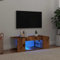 Myheimly TV Schrank mit LED-Leuchten Lowboard Fernsehschrank Fernsehtisch Sideboard HiFi-Schrank TV Möbel Tisch Board Altholz