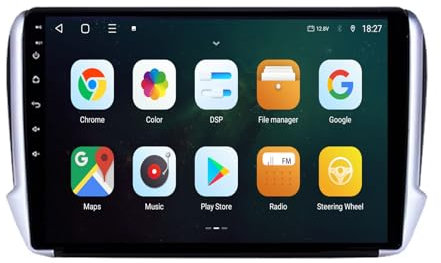 9 Pollici Android 13 Autoradio per Peugeot 2008 208 2013-2020 Navigazione GPS Touch screen con Bluetooth SWC FM RDS Radio AHD WIFI DVR Ventola di raffreddamento(2+32G)