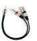 ROBAUN Adaptateur jack 3,5 mm 1/8 vers 2 XLR 3 broches, câble répartiteur en Y 3,5 mm mâle vers double XLR mâle/femelle, 0,3 à 5 m(D1002-MM-Black-Red,0.29m)