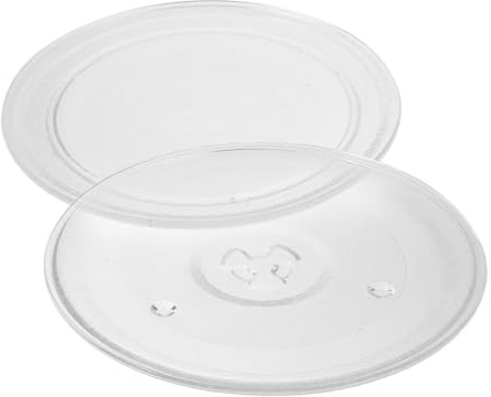 NUOBESTY 2pcs Microwave Glass Turntable Plate Replacement for Microwave Oven Swan Plate Cover