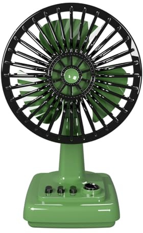 HEEZOU Vintage Metal Desktop Fan USB Power 3 Speed Adjustable Cooling Fan For Home Office Retro Desktop For Office