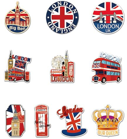 ANBOO 10pcs London Fridge Magnets – UK Landmark Souvenir Gifts Set