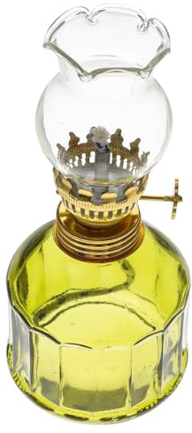 Ciieeo Glas Öllampe Vintage Petroleumlampe Innenbereich Rustikale Petroleumlampe Tischlaterne Dekoration