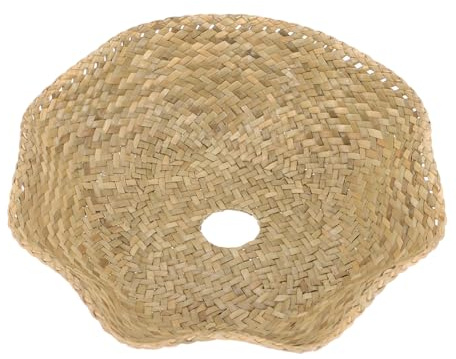 DIYEAH Abat-jour Bambou Tressé pour Suspension Lampe Paille Naturelle Couvre-lampe et Décoratif pour Salon Chambre et Bureau Style Rustique Chaleureux