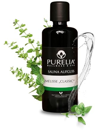 PURELIA Saunaaufguss Konzentrat Melisse (Classic) 100 ml natürlicher Sauna-aufguss - reine ätherische Öle