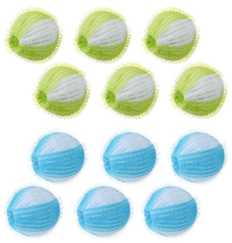 12 PCS Pet Hair Remover Washing Machine, Dog Hair Remover Washing Machine, Reusable Laundry Balls Pet Hair Catcher & Lint Catcher for Clothes and Bedding