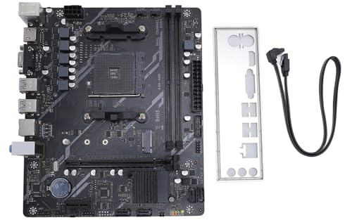 Fabater Placa Base B450, Zócalo AM4, DDR4 de 2 Canales, Placa Base para Computadora de Escritorio PCI E X16 Serial ATA 3.0 de Alta Velocidad para CPU de 1.a, 2.a, 3.a, 4.a y 5.a