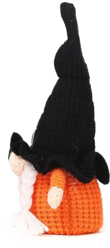 Gesichtslose Puppe Halloween-Dekoration Gestrickter saisonaler Dekorartikel | Halloween Gnom Gesichtslose Puppe für Bücherregal Kaminsims Nachttisch Klassenzimmer Wohnung Kinder Mädchen Er
