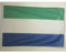 AZ FLAG - Drapeau Sierra Leone - 45x30 cm - Pavillon Nautique Sierra-Léonais Spécial Bateau Et Extérieur En Maille Bloquée Avec Anneaux Plastiques Intégrés - 30g