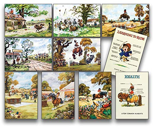 Thelwell – 10 Pony-Grußkarten mit Umschlägen. Ein tolles Pferd, Reiter-Geschenk. Perfekt für Dankes-Briefe, Einladungen etc.