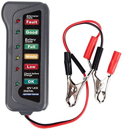 Donnagelia 12 V auto batteria tester per automobile Electromobile motorcycle accumulatore alternatore con 6 LED indicatori