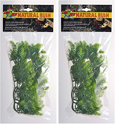 Zoo Med 2 Stück malaysische Farne, klein, Kunststoffpflanzen für Reptilienterrarien