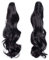 Silk-co 45cm-Extension Coda Clip con Pinza Finta Coda Capelli Mossi Claw on Ponytail Extension Capelli per Coda Capelli–Nero Naturale