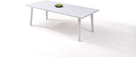 talfa Aluminium Gartenmöbel Esstisch in Weiß Esstisch 220 cm