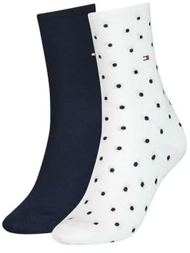 Tommy Hilfiger 2-Pack Dots Pattern Men's Socks, Navy/White 5.5-8 Multicoloured