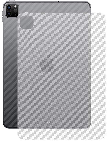 Miimall kompatibel mit iPad Pro 11 2020 Rückseite Schutzfolie, [Carbon Muster] Flexibel Ultradünn Kratzfest Anti Fingerabdruck Rückseite Folie für iPad Pro 11 2020