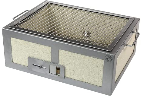 Kasai Japanese Grills | Medium Kasai Grill | Hibachi Grill | Japanese Charcoal Barbecue | British Made | Stainless Steel Frame
