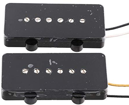 LYWS Alnico 5 Tonabnehmer Set Neck Bridge Pickup für Jazzmaster Gitarre schwarz