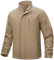 TACVASEN Softshelljacke Herren Wasserdicht Atmungsaktiv Übergangs-Outdoorjacke Winter Herbstjacke Militär Jacket (XXL, Khaki)