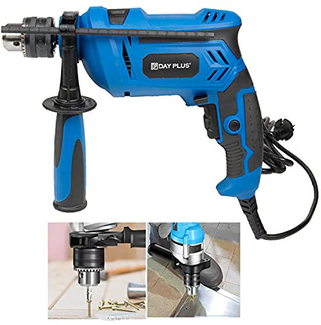 Taladro percutor 850 W, 3000 RPM, martillo y broca, taladro de percusión SDS-plus, martillo perforador con bloqueo de seguridad, portabrocas estable, mango adicional ajustable 360 °