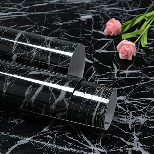 Yomshi Marble Peel & Stick Wallpaper 60x500cm - Kitchen Worktop & Desk Cabinets - Waterproof