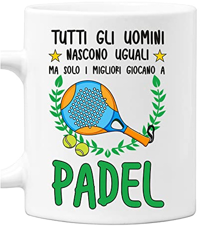Incidiamo Tazza Padel Divertente Mestieri Sport Hobby Tutti Gli Uomini Nascono Uguali, ma Solo i Migliori giocano a Padel Tazza Mug divertenti