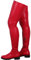 Minetom Stivali Donna Alti PU Tacchi Blocco Stivali Alti Cerniera Scarpe sopra al Ginocchio Autunno Invernali Stivali A Rosso più Velluto 41 EU
