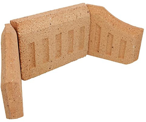 AB Tools Rejilla de ladrillo de fuego y 2 lados de 40,64 cm, quemador de leña para barbacoa