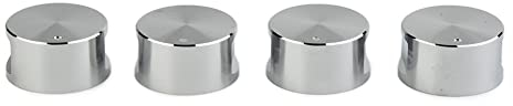 4 x Drehschalter aus Aluminiumlegierung, runder Knauf, Gaskochfeldgriff, Küchenzubehör für Küchenherde, Gasherde, Öfen, Elektroherde