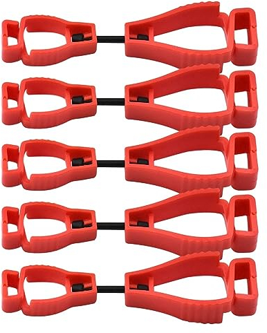 DONGKER Handschuhhalter, 5 Stück Handschuhclips, Handschuh Grabber Clips Halter Sicherheit Arbeitshandschuh Halterung für Feuerwehr, Polizei, Arbeiter