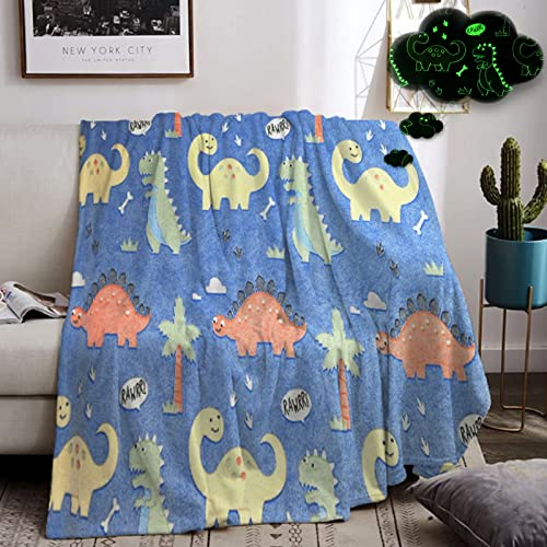 MIQEBX Kuscheldecke Kinder,Dinosaurier Decke Kuscheldecke,weiche Mikrofaser-Flanell-Decke, Dinosaurier Geschenk für Kinder Jungen (Dinosaurier-C, 150x200cm)