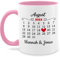 Tasse Tassen 325ml - Valentinstag Partner Freund & Freundin - Valentinstag-Geschenk für Sie und Ihn | Personalisiert mit Namen und Datum für Paare - 325 ml - Rosa - ehepaar partnertassen