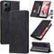 Jasonyu Coque pour Xiaomi Redmi Note 12 4G, Housse Etui en Cuir PU Portefeuille [Antichoc] [Magnétique] [Porte Cartes] [Stand Fonction] Flip Coque (Noir)