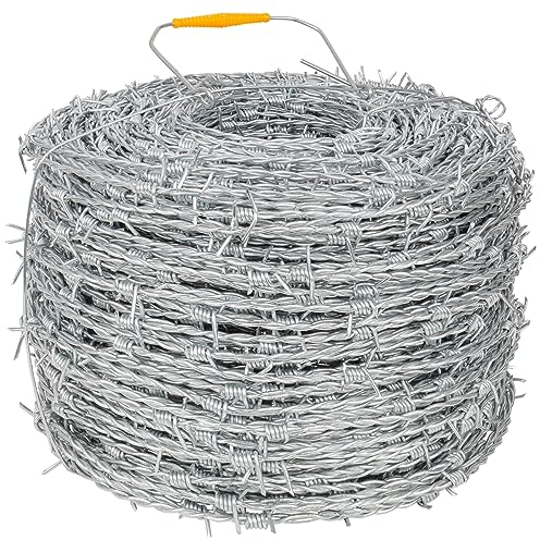 VOSS.farming Stacheldraht verzinkt, 250m, 2,2mm, Draht, Weidedraht Rolle, Drahtzaun, Weidezaun, Wildzaun, Sicherung von Zäunen, Grundstücken