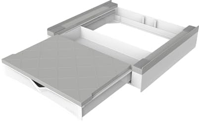 Meliconi, Torre Duo, Kit Unión Lavadora Secadora 2-en-1, Universal, Seguro, Resistente, Premontado, Ahorro de Espacio, con Estante de Apoyo y Compartimento de Almacenamiento, Made in Italy