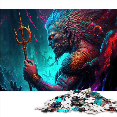 1000-teiliges Puzzle für Erwachsene, Meereskrieger, Puzzle für Erwachsene, Kinder, Holzpuzzle, Puzzle für Erwachsene, Geschenke, Lernspiel, Herausforderungsspielzeug (50 x 75 cm)