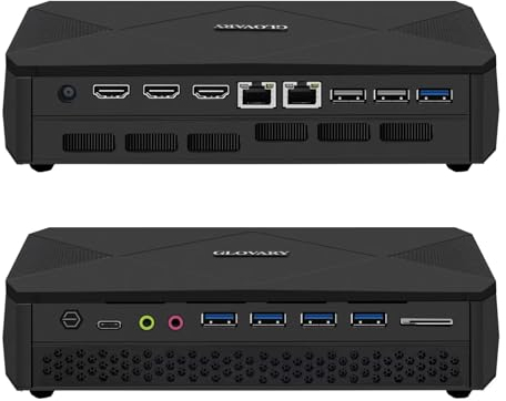 Glovary Gaming Mini PC RTX 3060 Core i7 12700H (14C20T, up to 4.7GHz) Windows 11 Pro, DDR5 16GB RAM 512GB NVMe SSD, Micro Desktop Computer, Dual i226V 2.5GbE LAN, USB3.2, SD, WiFi6, BT5.2