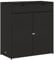 vidaXL Gartenschrank, Geräteschrank mit viel Stauraum, Beistellschrank Schrank mit Türen, Balkonschrank Terrassenschrank, Schwarz Poly Rattan