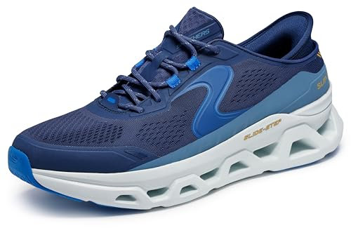 Skechers Hombre Zapatillas De Deporte Glide-Step Altus Sin Cordones, Navy/Blue, 46 EU