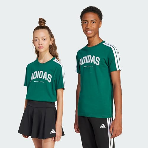 adidas Unisex Kinder Codes Collegiate Graphic T-Shirt, Collegiate Green, 7-8 Years