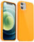 Svanove for iPhone 12/ iPhone 12 Pro Case Silicone, Glossy Soft Rubber Gel Jelly Cute Protective Plastic Simple Plain Phone Case Cover for Women Girl, Slim Thin Flexible Shockproof TPU, Neon Orange