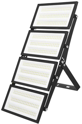 Viugreum 1 Pack 400W Led Strahler Außen 40000LM Led Fluter Aussen IP66 6500K Flutlicht Kaltweiss Scheinwerfer Aussenstrahler Flutlichtstrahler fur Hinterhof Auffahrt Garage