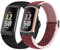 Bcuckood 2 Stück elastische Nylon Armband kompatibel mit Fitbit Charge 6/Fitbit Charge 5, verstellbares, atmungsaktives Ersatz-Stretch-Nylon-Schlaufen armband, Sportarmband für Damen und Herren