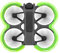 BRDRC Avatar 2 Propellerschutz für DJI Avata 2, Bumper Guard Schutzhülle Protective Bumper Anti-Collision Shockproof Prop Protector für DJI Avata 2 Fly More Combo Drohne Zubehör - grüner