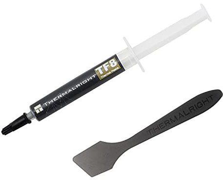 Thermalright TF8, pasta termica ad alte prestazioni, 5,8 g, 13,8 W/m.k-5,8 grammi, pasta termica ad alte prestazioni per tutti i dispositivi di raffreddamento della CPU/GPU/computer, con uno strumento