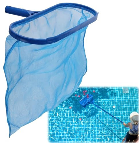 ZDL Recogehojas Piscina,Recogehojas para Fondo Piscina,Recogehojas Plano Piscina,Reforzado Malla Fina,Red Aterrizaje para Piscina,Pool Skimmer Rake Net,Limpia Piscinas,Red Piscina