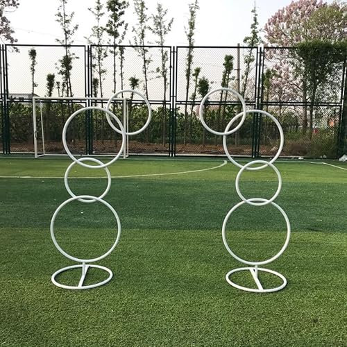 CMYCYDDPLY Supporto for Arco Nuziale Rotondo, Supporto for Fiori da 2 Pezzi, Struttura Arco Palloncini, Centrotavola for Arco Nuziale in Metallo for Pavimento a Palloncino(White,180cm)