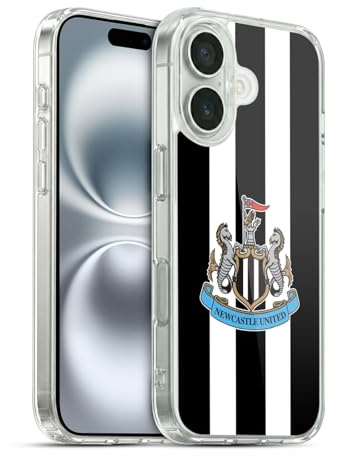 Head Case Designs Officially Licensed Newcastle United Football Club Home 2024/25 Crest Kit Gel Case [Military Grade Protection] Compatible with Apple iPhone 16 and Compatible with MagSafe