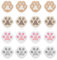 16 Pcs Embroidered Patches Iron-On Appliques Paw Print Embroidered Iron on Patch Cute Paw Decorating DIY Craft Patches Self Adhesive Pet Cat Dog Footprint Appliques for Jackets Clothing Backpacks